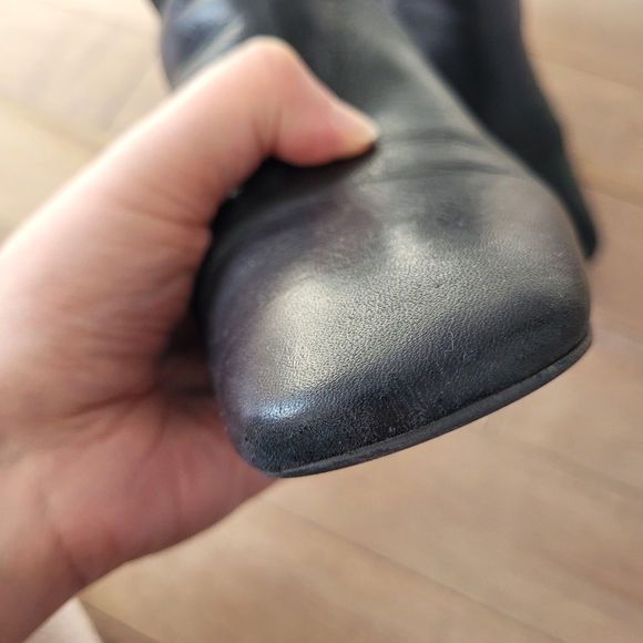 Black Topshop leather boots with red block heels 39 - Picture 11 of 14